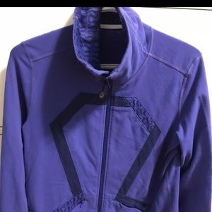 Lululemon blue zip up workout sweater- size 12